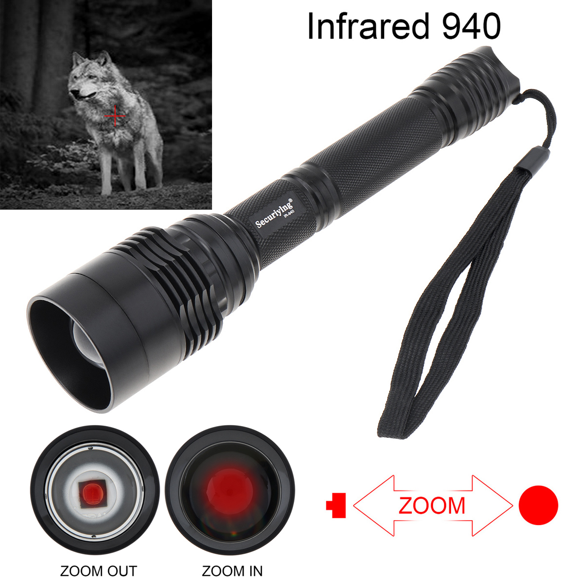 長距離赤外線懐中電灯,ズーム付きハンティングライト,暗視装置 - Hunting Thermal Imaging Scope のレビューと価格